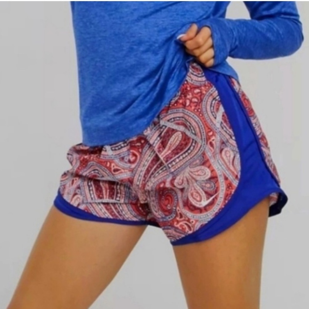 NWT Nike Tempo Paisley track red drawstring short XS